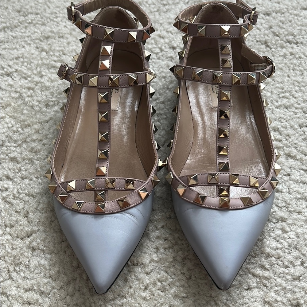 Valentino Rockstud leather ballet flats Size 37